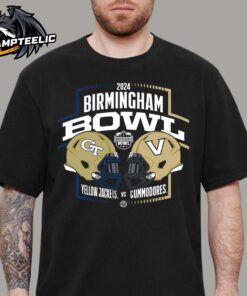 2024 Birmingham Bowl Head To Head Georgia Tech Yellow Jackets And Vanderbilt Commodores Matchup Helmets Unisex T-Shirt