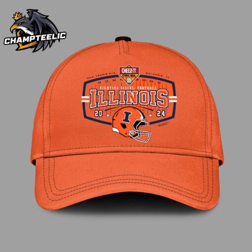 2024 Cheez-It Citrus Bowl December Illinois Fighting Illini Helmet In Orlando Florida At Camping World Stadium Orange Hat Cap Snapback