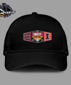 2024 Cheez-It Citrus Bowl December Matchup Head To Head Logo Illinois Fighting Illini Versus South Carolina Gamecocks Black Cap Hat Snapback