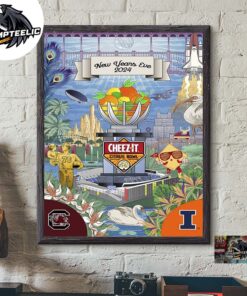 2024 Cheez-It Citrus Bowl December New Years Eve Official Game Program South Carolina Gamecocks Versus Illinois Fighting Illini Home Decor Poster Canvas