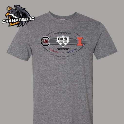 2024 Cheez-It Citrus Bowl South Carolina Gamecocks And Illinois Fighting Illini Two Team Unisex T-Shirt