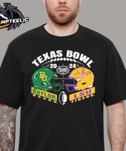 2024 Kinders Texas Bowl Baylor Bears Vs LSU Tigers Helmets Head To Head Matchup Unisex T-Shirt