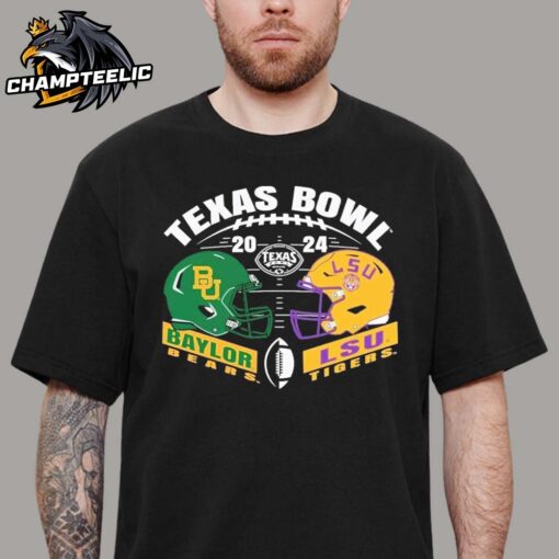 2024 Kinders Texas Bowl Baylor Bears Vs LSU Tigers Helmets Head To Head Matchup Unisex T-Shirt