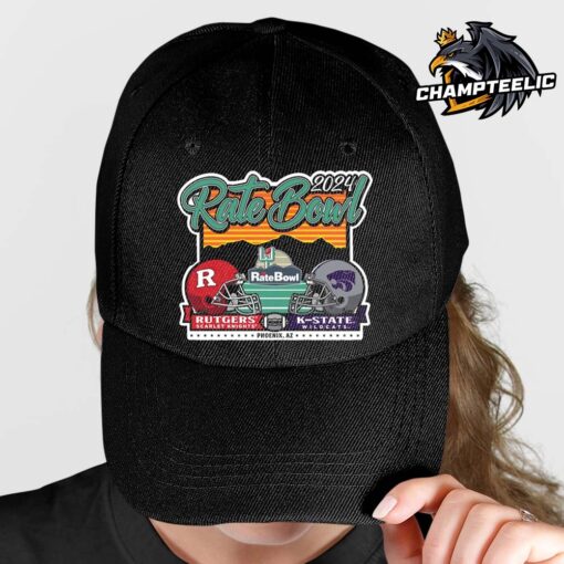 2024 Rate Bowl Matchup Phoenix Face-off Scarlet Knights Rutgers Versus K State Wildcats Vintage Style Classic Cap Hat Snapback