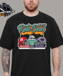 2024 Rate Bowl Matchup Phoenix Face-off Scarlet Knights Rutgers Versus K State Wildcats Vintage Style Unisex T-Shirt