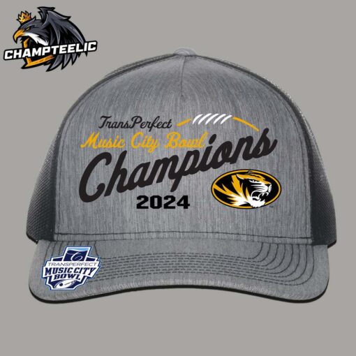 2024 TransPerfect Music City Bowl Missouri Mizzou Football Champions Official Cap Hat Snapback