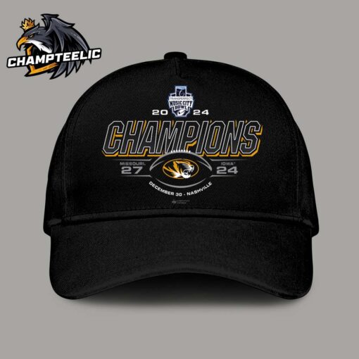 2024 TransPerfect Music City Bowl Missouri Mizzou Football Champions Score Classic Cap Hat Snapback