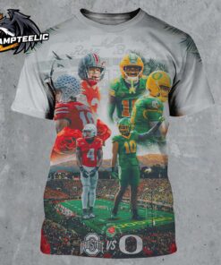 2025 Rose Bowl Game Ohio State Buckeyes Versus Oregon Ducks The College Football Season All Over Print Shirt