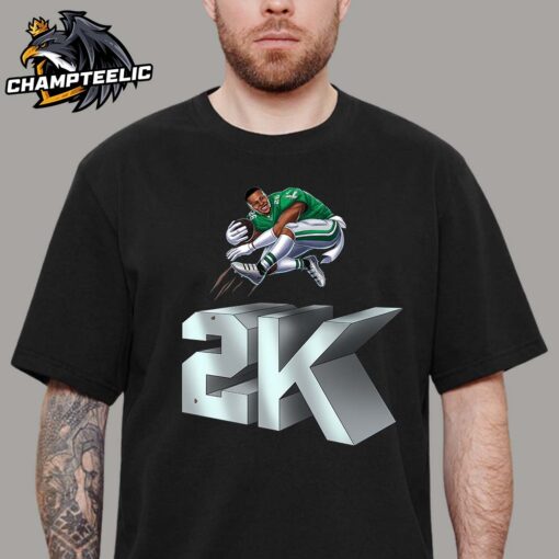 2K Saquon Saquan Barkley Philadelphia Eagles Rush Over 2000 Yards In NFL History Unisex T-Shirt