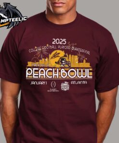 Arizona State Sun Devils 2025 College Football Playoffs Quarterfinal Peach Bowl Bound January 1 In Atlanta Unisex T-Shirt