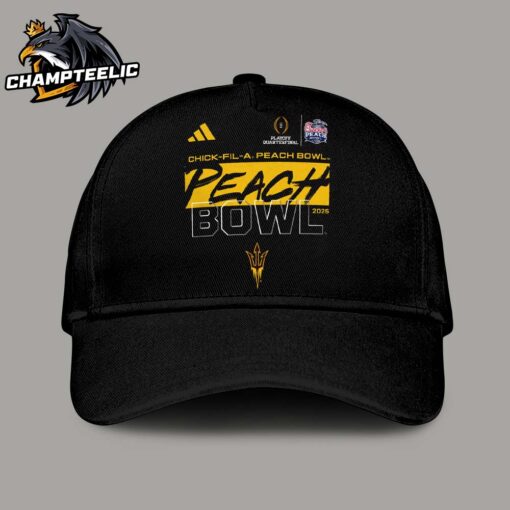 Arizona State Sun Devils 2025 Peach Bowl Participant College Football Playoff Quaterfinal Adidas Classic Cap Hat Snapback