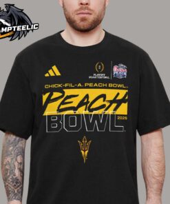 Arizona State Sun Devils 2025 Peach Bowl Participant College Football Playoff Quaterfinal Adidas Unisex T-Shirt