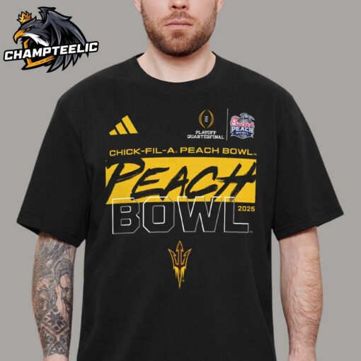 Arizona State Sun Devils 2025 Peach Bowl Participant College Football Playoff Quaterfinal Adidas Unisex T-Shirt