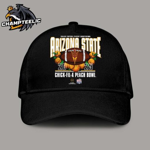 Arizona State Sun Devils Orange College Football Playoff Quarterfinal 2025 Chick Fil A Peach Bowl Classic Cap Hat Snapback