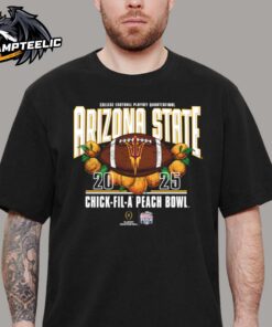 Arizona State Sun Devils Orange College Football Playoff Quarterfinal 2025 Chick Fil A Peach Bowl Unisex T-Shirt