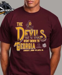 Arizona State Sun Devils The Devils When Down To Georgia 2025 College Football Playoffs Peach Bowl Bound Unisex T-Shirt