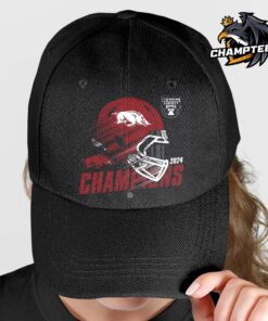 Arkansas Razorbacks Football 2024 Liberty Bowl Champions Helmet Unisex Cap Hat Snapback