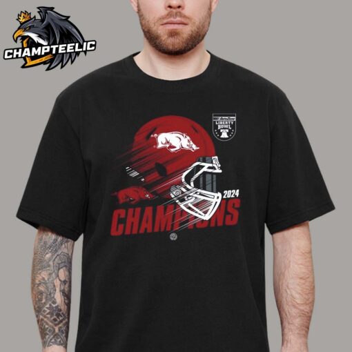 Arkansas Razorbacks Football 2024 Liberty Bowl Champions Helmet Unisex T-Shirt