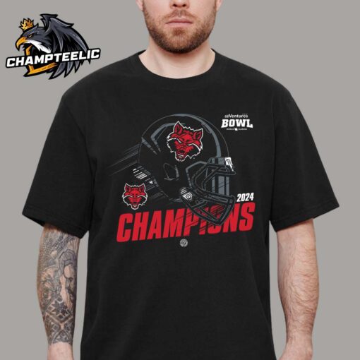 Arkansas State Red Wolves 2024 68 Ventures Bowl Champions Helmet Unisex T-Shirt