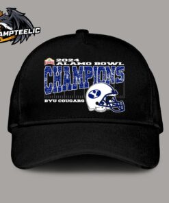 BYU Cougars 2024 Alamo Bowl Champions College Football Bowl Season Helmet Classic Cap Hat Snapback