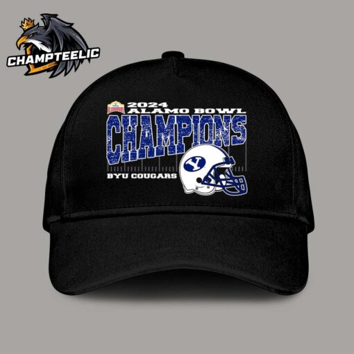 BYU Cougars 2024 Alamo Bowl Champions College Football Bowl Season Helmet Classic Cap Hat Snapback