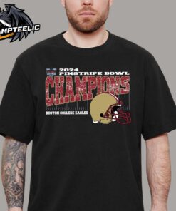 Boston College Eagles 2024 Bad Boy Mowers Pinstripe Bowl Champions Vintage Style Helmet Unisex T-Shirt