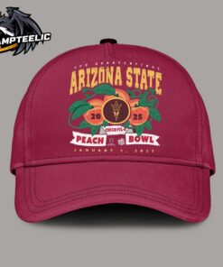 College Football Playoff 2025 Arizona State Sun Devils Chick Fil A Peach Bowl Bound Orange Art Vintage Classic Cap Hat Snapback