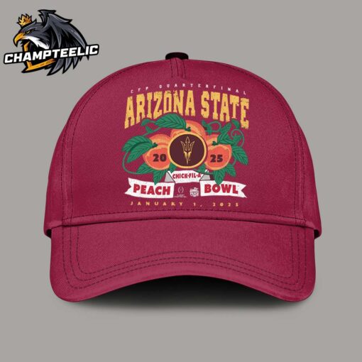 College Football Playoff 2025 Arizona State Sun Devils Chick Fil A Peach Bowl Bound Orange Art Vintage Classic Cap Hat Snapback