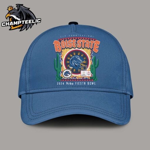 College Football Playoff 2025 Boise State Broncos Vrbo Fiesta Bowl Bound Desert Cactus Blue Cap Hat Snapback