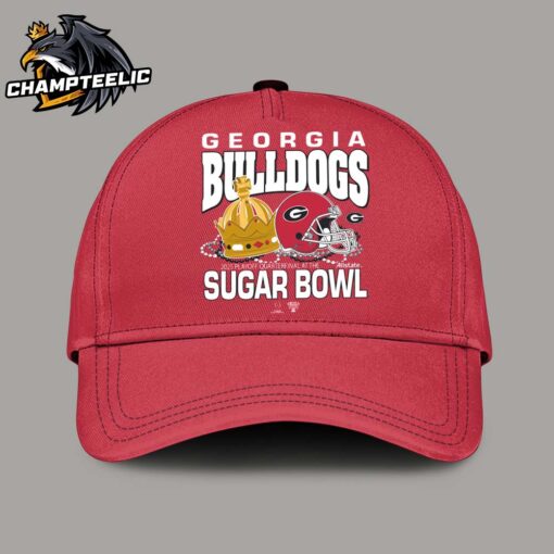 College Football Playoff 2025 Georgia Bulldogs Allstate Sugar Bowl Bound Crow And Jewelry Red Cap Hat Snapback