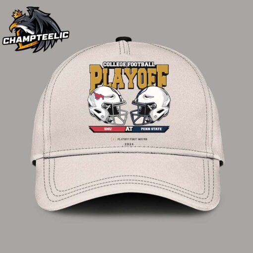 College Football Playoff 2025 SMU Mustangs At Penn State Nittany Lions First Round Head To Head Classic Cap Hat Snapback