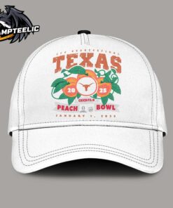 College Football Playoff 2025 Texas Longhorns Chick Fil A Peach Bowl Bound Orange Art Vintage Classic Cap Hat Snapback