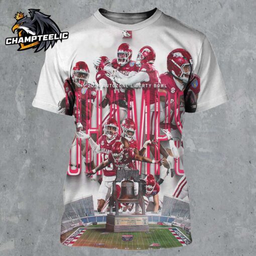 Congrats Arkansas Razorbacks 2024 Liberty Bowl Champions Poster All Over Print Shirt