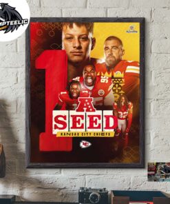 Congrats Kansas City Chiefs Clinch The AFC No 1 Seed On Christmas Day 2024 NFL Playoffs Home Decor Poster Canvas