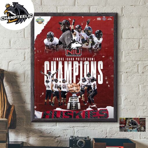 Congrats Northern Illinois Huskies Back To Back 2024 Famous Idaho Potato Bowl Champions Home Decor Poster Canvas