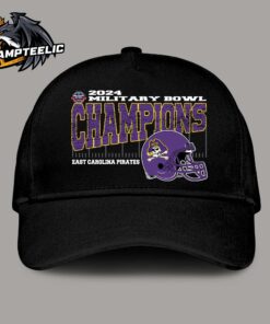 East Carolina Pirates 2024 Military Bowl Champions Vintage Style Helmet Classic Cap Hat Snapback