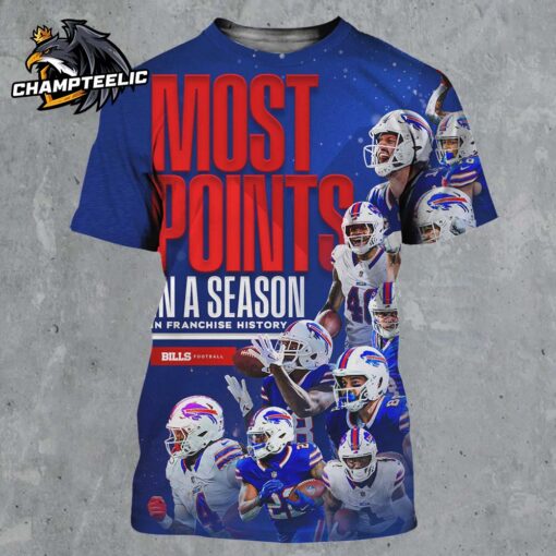 Everybody Eats NFL Buffalo Bills Most Points In A Season In Franchise History All Over Print Shirt