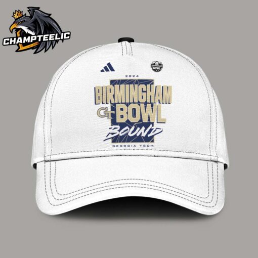 Georgia Tech Yellow Jackets 2024 Birmingham Bowl Participant Bowl Bound Adidas Classic Cap Hat Snapback