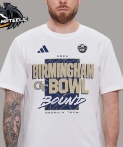 Georgia Tech Yellow Jackets 2024 Birmingham Bowl Participant Bowl Bound Adidas Unisex T-Shirt