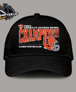 Illinois Fighting Illini 2024 Cheez It Citrus Bowl Champions College Bowl Season Vintage Helmet Classic Cap Hat Snapback