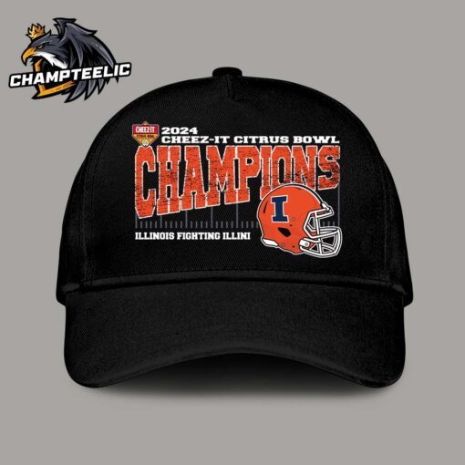 Illinois Fighting Illini 2024 Cheez It Citrus Bowl Champions College Bowl Season Vintage Helmet Classic Cap Hat Snapback