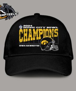 Iowa Hawkeyes 2024 Music City Bowl Champions Vintage Style Helmet Classic Cap Hat Snapback