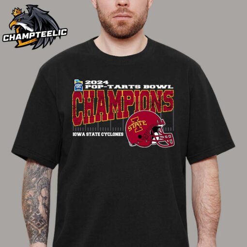 Iowa State Cyclones 2024 Pop Tarts Bowl Champions Vintage Style Helmet Unisex T-Shirt