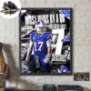 Josh Allen Buffalo Bills Most Wins By A QB In Their First 7 Seasons In NFL History Home Decor Poster Canvas