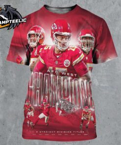 Kansas City Chiefs Back To Back 2024 NFL AFC West Champions 9 Straight Division Tiles All Over Print Shirt