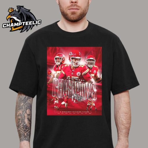 Kansas City Chiefs Back To Back 2024 NFL AFC West Champions 9 Straight Division Tiles Poster Unisex T-Shirt