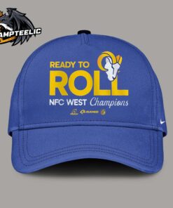 Los Angeles Rams Nike 2024 NFC West Division Champions Locker Room Trophy Collection Ready To Roll Royal Cap Hat Snapback