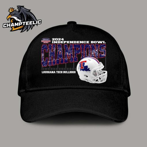 Louisiana Tech Bulldogs 2024 Independence Bowl Champions Vintage Style Helmet Classic Cap Hat Snapback