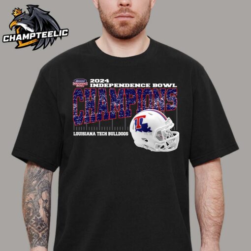 Louisiana Tech Bulldogs 2024 Independence Bowl Champions Vintage Style Helmet Unisex T-Shirt