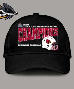 Louisville Cardinals 2024 Tony the Tiger Sun Bowl Champions College Bowl Season Vintage Helmet Classic Cap Hat Snapback